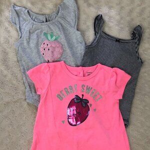 Baby Girl Strawberry Theme Bundle Shirt Bodysuit